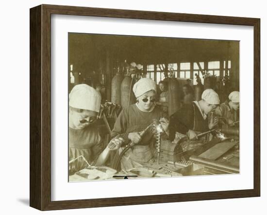 Wartime Economy, Women as Welders During World War I-null-Framed Photographic Print