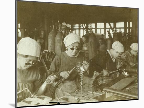 Wartime Economy, Women as Welders During World War I-null-Mounted Photographic Print