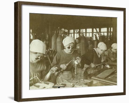 Wartime Economy, Women as Welders During World War I-null-Framed Photographic Print