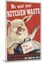 Wartime Pig Food Poster-null-Mounted Art Print