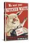 Wartime Pig Food Poster-null-Stretched Canvas