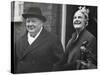 Wartime Premier, Winston Churchill, with His Wife Clementine on His 75Rd Birthday-null-Stretched Canvas