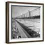 Wartime Railroading: Box Cars of Freight Train Moving Down the Track-Alfred Eisenstaedt-Framed Photographic Print