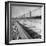 Wartime Railroading: Box Cars of Freight Train Moving Down the Track-Alfred Eisenstaedt-Framed Photographic Print