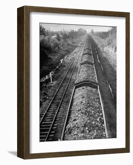 Wartime Railroading: Coal Cars of Freight Train of the Charleston and Western Carolina Line-Alfred Eisenstaedt-Framed Photographic Print