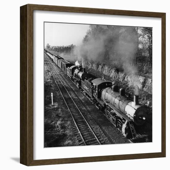 Wartime Railroading: Double-Header on Charleston-Western Carolina Line-Alfred Eisenstaedt-Framed Photographic Print