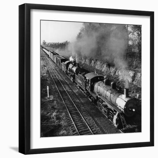 Wartime Railroading: Double-Header on Charleston-Western Carolina Line-Alfred Eisenstaedt-Framed Photographic Print