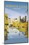 Warwick Castle - Dave Thompson Contemporary Travel Print-Dave Thompson-Mounted Giclee Print