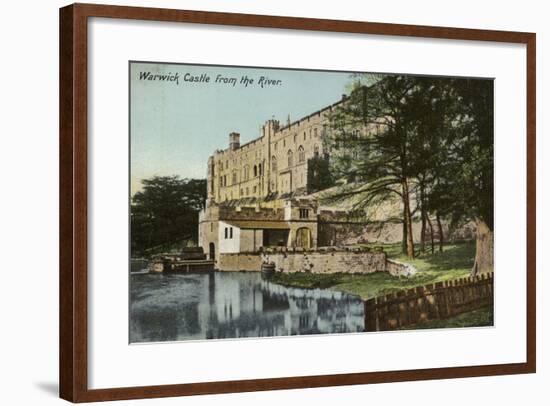 Warwick Castle from the River Avon-null-Framed Photographic Print