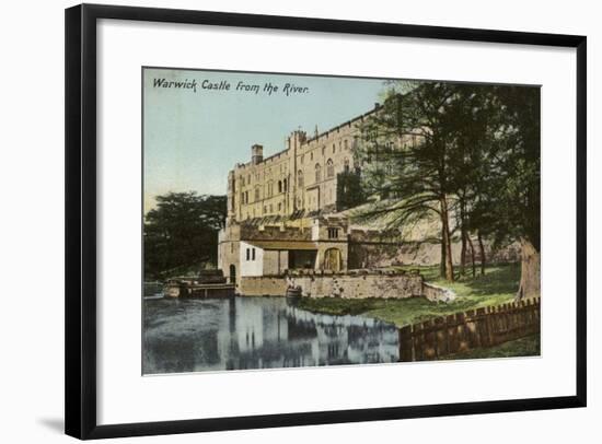 Warwick Castle from the River Avon-null-Framed Photographic Print