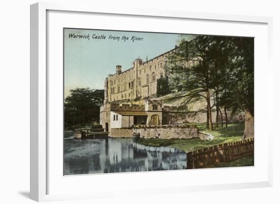 Warwick Castle from the River Avon-null-Framed Photographic Print