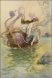 Puck Seated on a Spider's Thread-Warwick Goble-Photographic Print