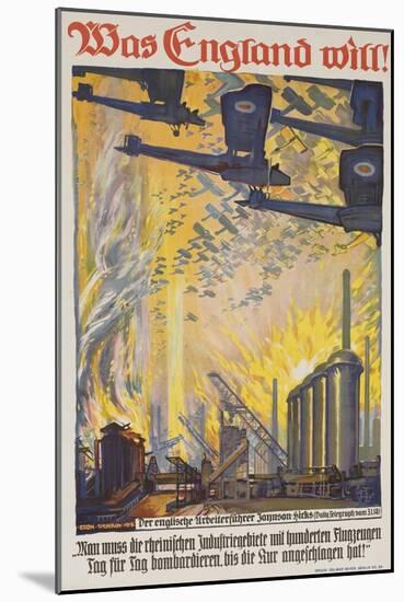 Was England Will (What England Will Do) German WWI Poster-David Pollack-Mounted Giclee Print