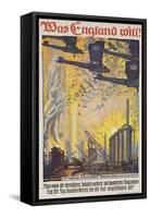 Was England Will (What England Will Do) German WWI Poster-David Pollack-Framed Stretched Canvas