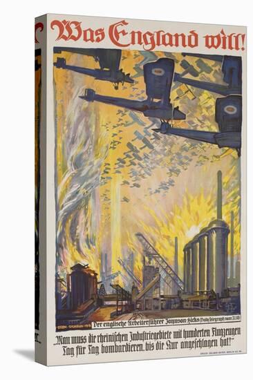 Was England Will (What England Will Do) German WWI Poster-David Pollack-Stretched Canvas