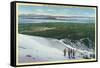 Wasatch Mountains, Utah, Aerial View of Great Salt Lake and Islands from Mt-Lantern Press-Framed Stretched Canvas