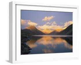 Wasdale Head and Great Gable Reflected in Wastwater, Lake District National Park, Cumbria, England-Rainford Roy-Framed Photographic Print