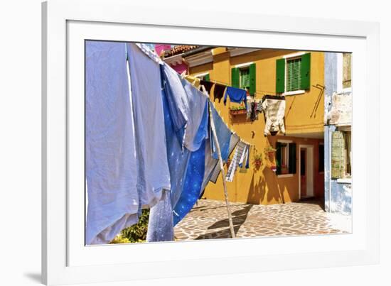 Wash Day in Burano-Steven Boone-Framed Photographic Print