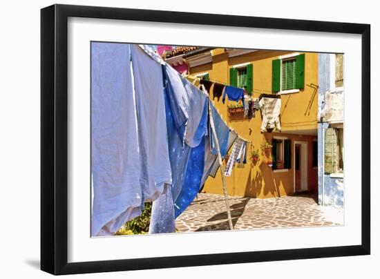 Wash Day in Burano-Steven Boone-Framed Photographic Print
