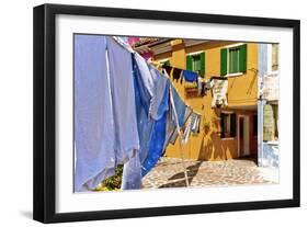 Wash Day in Burano-Steven Boone-Framed Photographic Print