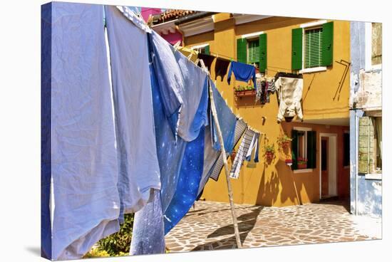 Wash Day in Burano-Steven Boone-Stretched Canvas