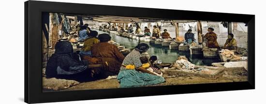 Wash Day in Mexico City, Pub. Detroit, 1880-1900-William Henry Jackson-Framed Giclee Print