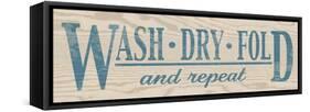 Wash Dry Fold - Blue-N. Harbick-Framed Stretched Canvas