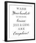 Wash Hands Say Prayers-The Vintage Collection-Framed Giclee Print