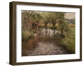 Wash-House on the Banks of the Lunain-Frederick Charles Vipont Ede-Framed Giclee Print