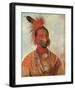 Wash-ka-mon-ya - Fast Dancer, A Warrior-George Catlin-Framed Premium Giclee Print