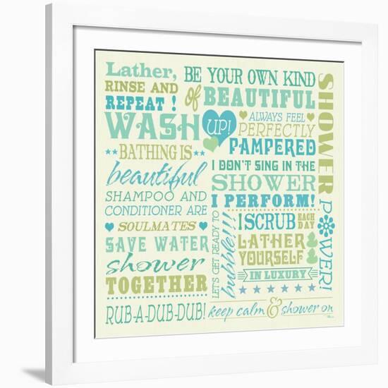 Wash Up Words-Pela Design-Framed Art Print