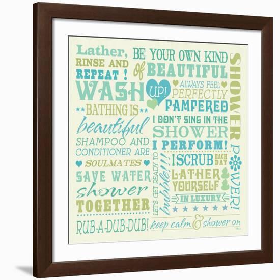 Wash Up Words-Pela Design-Framed Art Print