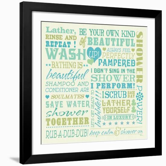 Wash Up Words-Pela Design-Framed Art Print