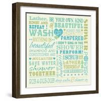 Wash Up Words-Pela Design-Framed Art Print
