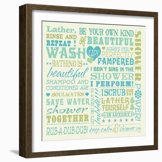 Wash Up Words-Pela Design-Framed Art Print