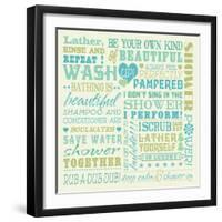 Wash Up Words-Pela Design-Framed Art Print