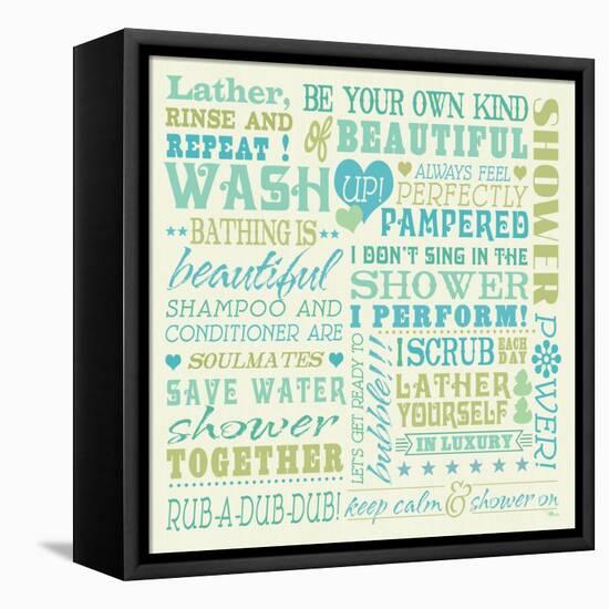 Wash Up Words-Pela Design-Framed Stretched Canvas