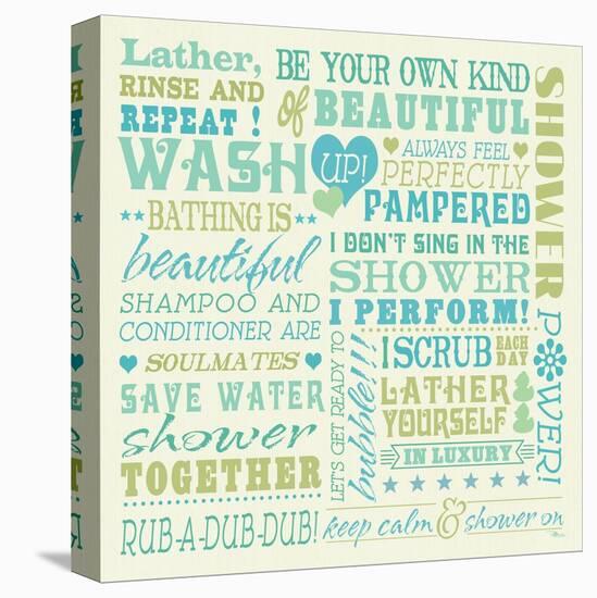 Wash Up Words-Pela Design-Stretched Canvas