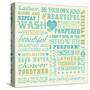 Wash Up Words-Pela Design-Stretched Canvas