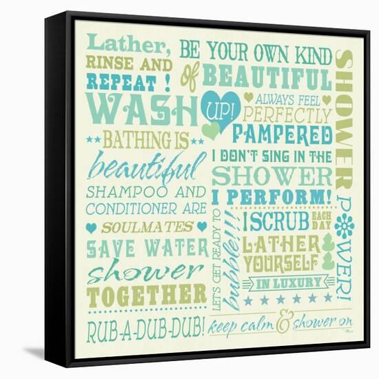 Wash Up Words-Pela Design-Framed Stretched Canvas