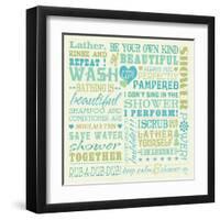 Wash Up Words-Pela Design-Framed Art Print