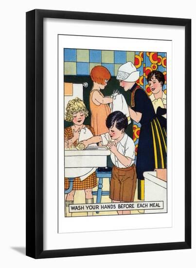 Wash Your Hand before Each Meal-null-Framed Art Print