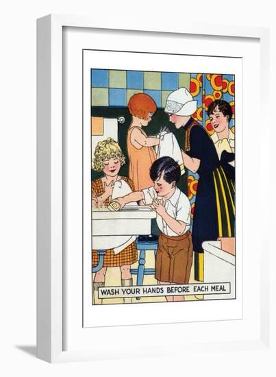 Wash Your Hand before Each Meal-null-Framed Art Print