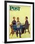 "Wash Your Hands" Saturday Evening Post Cover, February 18, 1950-Jack Welch-Framed Giclee Print