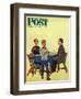 "Wash Your Hands" Saturday Evening Post Cover, February 18, 1950-Jack Welch-Framed Giclee Print