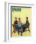 "Wash Your Hands" Saturday Evening Post Cover, February 18, 1950-Jack Welch-Framed Giclee Print