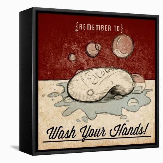 Wash Your Hands-null-Framed Stretched Canvas