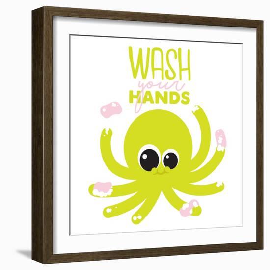 Wash Your Hands-Jace Grey-Framed Art Print