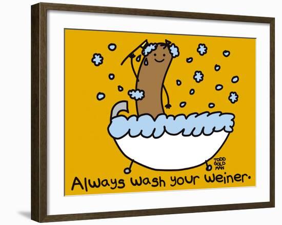 Wash Your Weiner-Todd Goldman-Framed Giclee Print