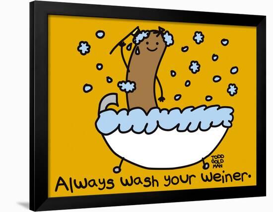 Wash Your Weiner-Todd Goldman-Framed Giclee Print